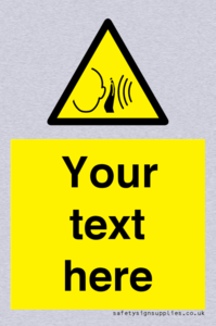 Custom warning sudden loud noise